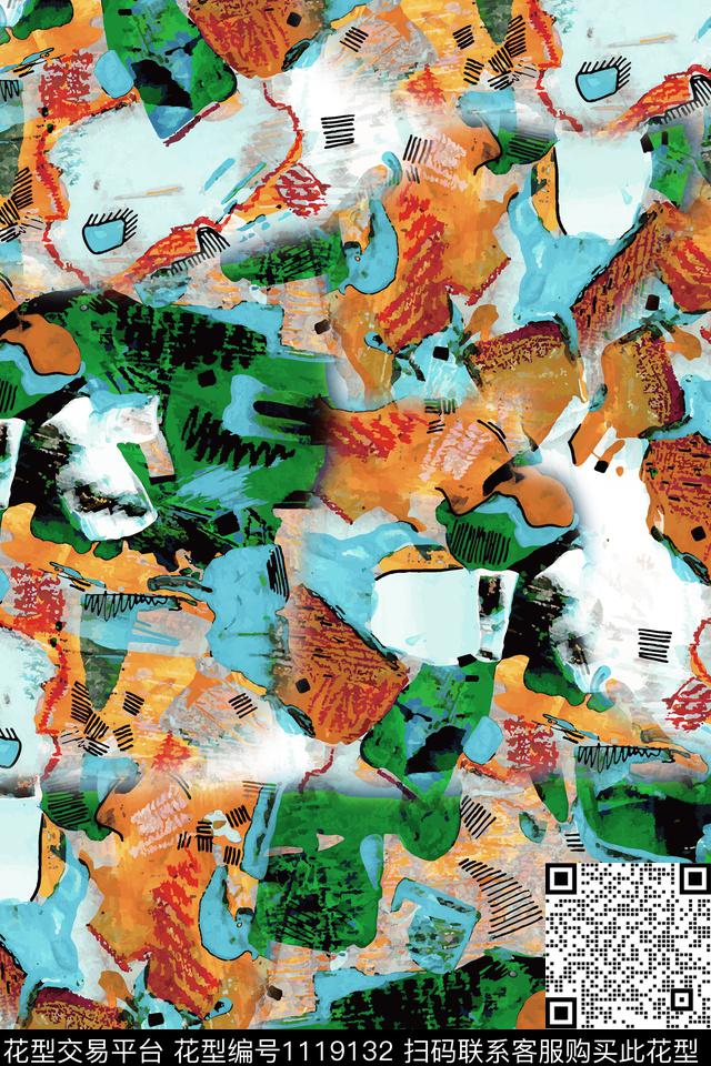 肌理几何数码华亿平台数码印花华亿平台下载（图片编号: 1119132） - 瓦栏（Walan）