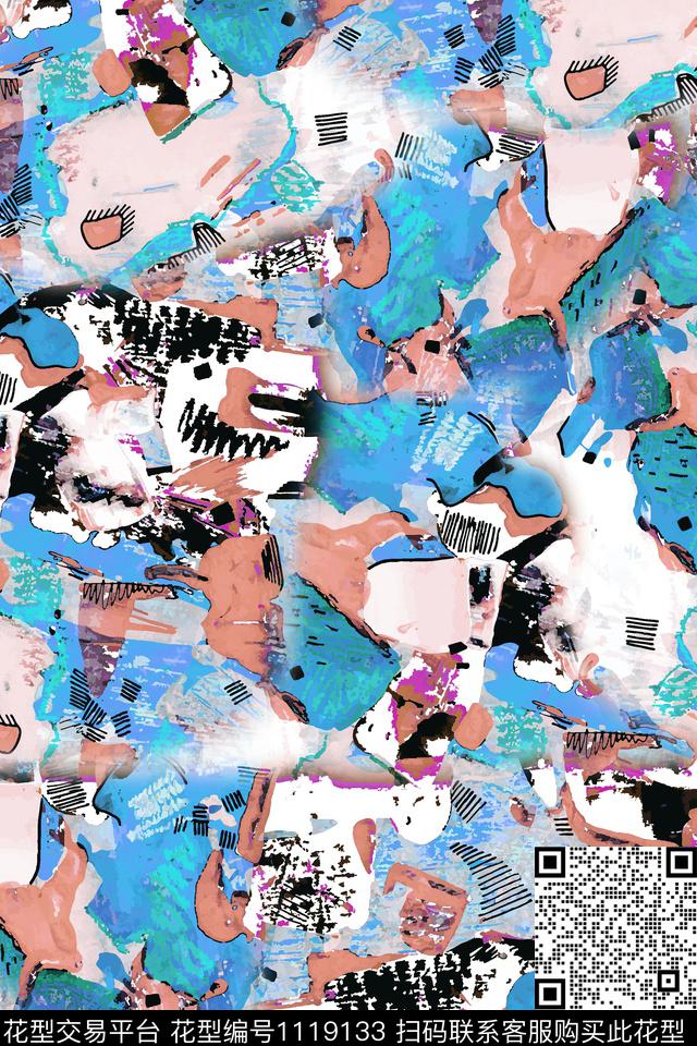 肌理几何数码华亿平台数码印花华亿平台下载（图片编号: 1119133） - 瓦栏（Walan）