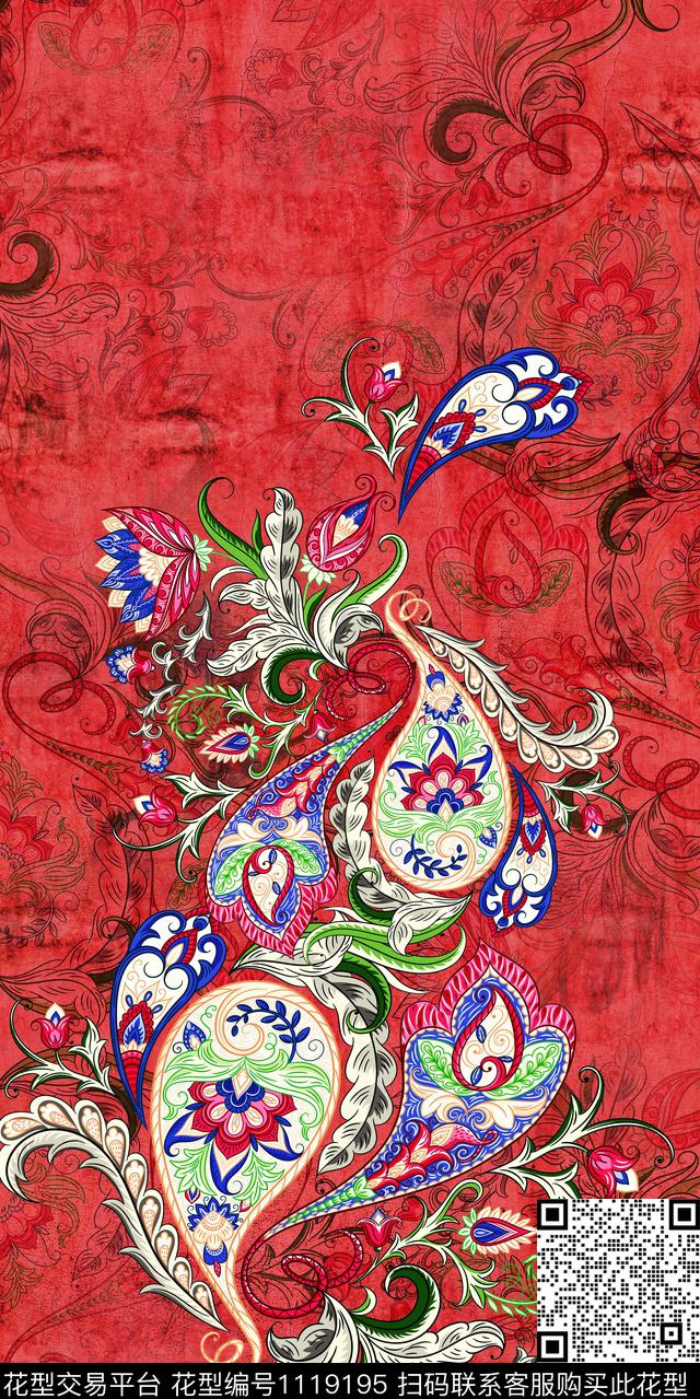 花卉肌理大花数码印花华亿平台下载（图片编号: 1119195） - 瓦栏（Walan）