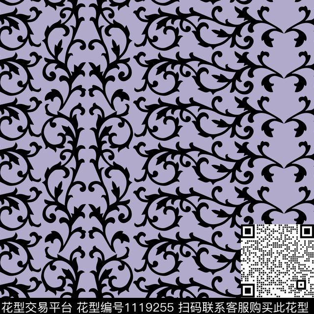 卷草植物女性传统印花华亿平台下载（图片编号: 1119255） - 瓦栏（Walan）