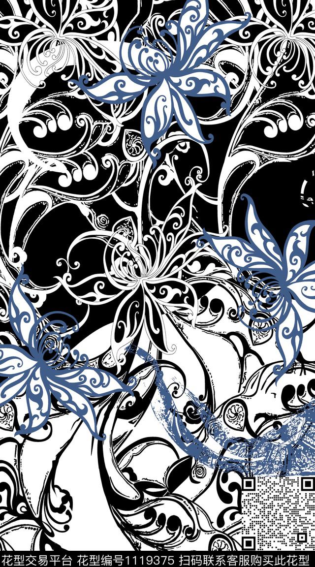 数码华亿平台几何大牌风数码印花华亿平台下载（图片编号: 1119375） - 瓦栏（Walan）