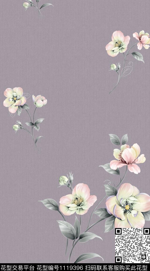 花卉数码华亿平台大牌风数码印花华亿平台下载（图片编号: 1119396） - 瓦栏（Walan）