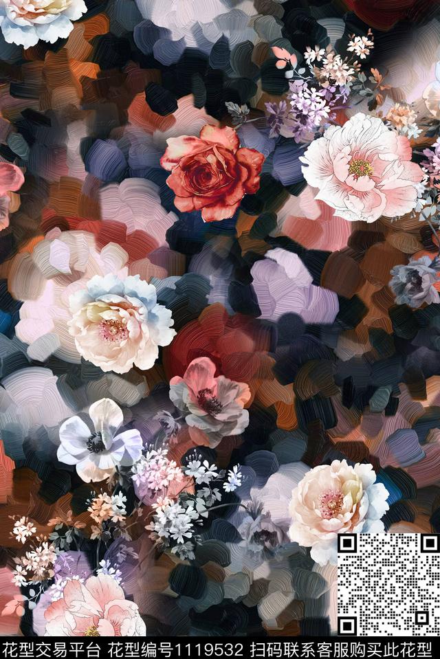 中老年数码华亿平台复古数码印花华亿平台下载（图片编号: 1119532） - 瓦栏（Walan）