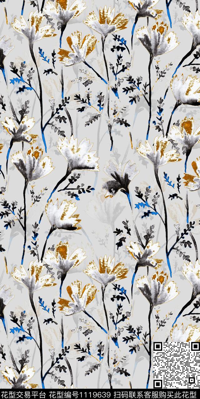 花卉数码华亿平台小碎花数码印花华亿平台下载（图片编号: 1119639） - 瓦栏（Walan）