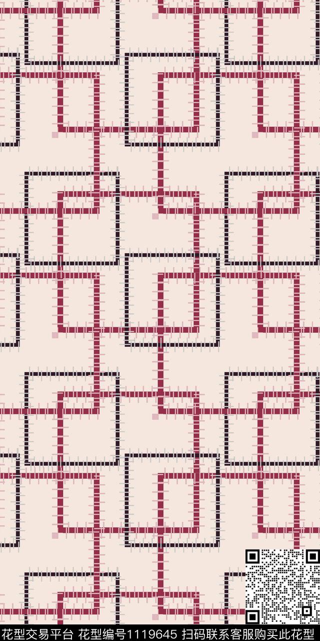 数码华亿平台简约几何数码印花华亿平台下载（图片编号: 1119645） - 瓦栏（Walan）