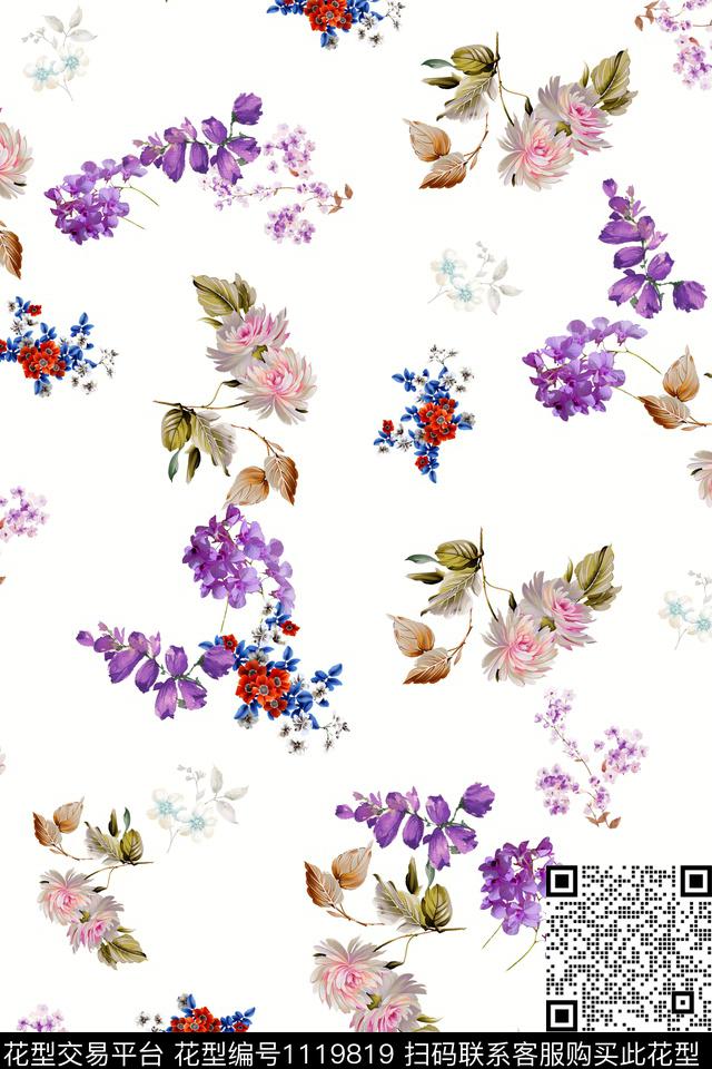 数码华亿平台小碎花满版散花数码印花华亿平台下载（图片编号: 1119819） - 瓦栏（Walan）