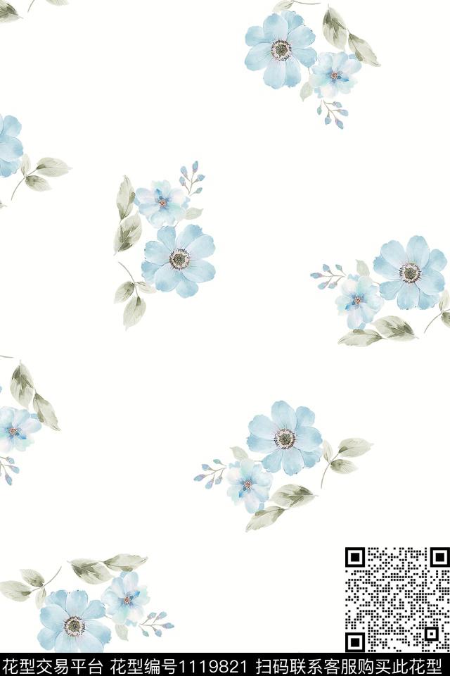 数码华亿平台小碎花满版散花数码印花华亿平台下载（图片编号: 1119821） - 瓦栏（Walan）