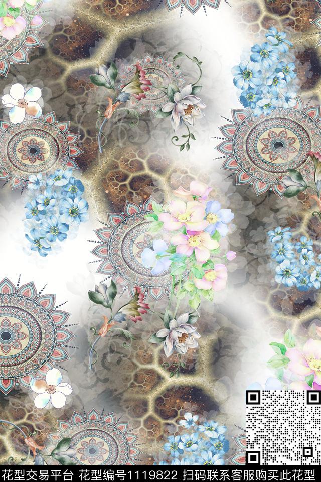 数码华亿平台小碎花满版散花数码印花华亿平台下载（图片编号: 1119822） - 瓦栏（Walan）