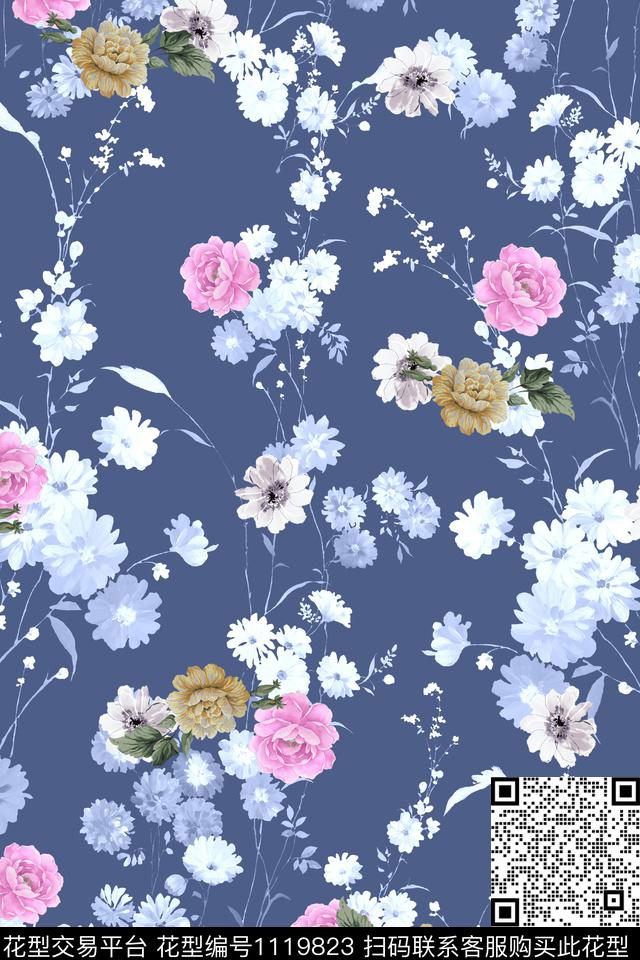 数码华亿平台小碎花满版散花数码印花华亿平台下载（图片编号: 1119823） - 瓦栏（Walan）