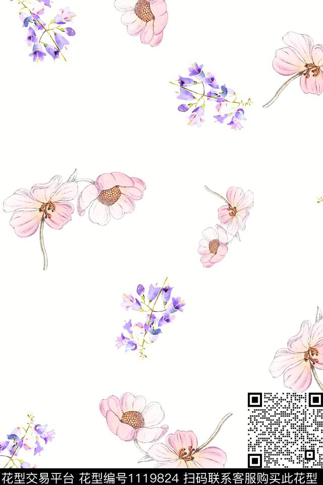 数码华亿平台小碎花满版散花数码印花华亿平台下载（图片编号: 1119824） - 瓦栏（Walan）