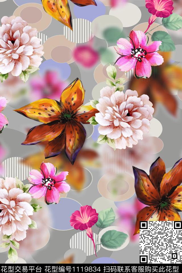 数码华亿平台小碎花满版散花数码印花华亿平台下载（图片编号: 1119834） - 瓦栏（Walan）