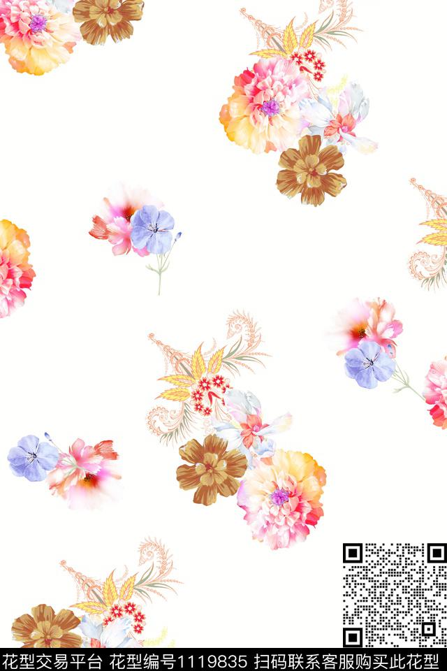 数码华亿平台小碎花满版散花数码印花华亿平台下载（图片编号: 1119835） - 瓦栏（Walan）