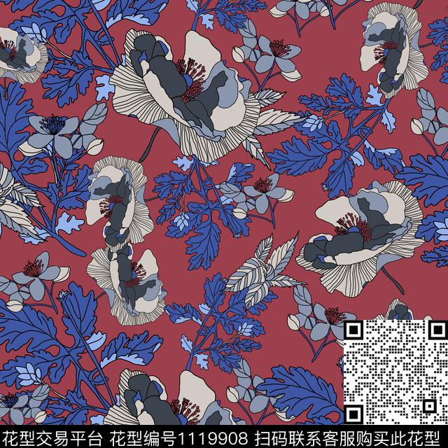 花卉GIVENCHY大牌风传统印花华亿平台下载（图片编号: 1119908） - 瓦栏（Walan）