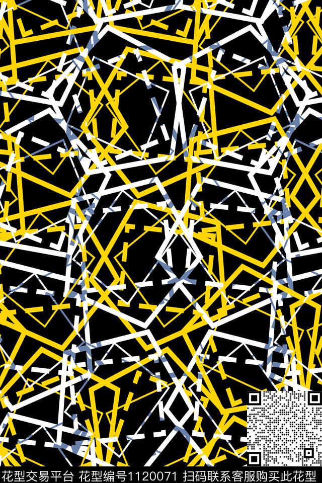 男装抽象休闲传统印花华亿平台下载（图片编号: 1120071） - 瓦栏（Walan）