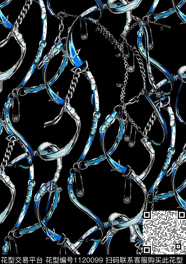 大牌风链条马球数码印花华亿平台下载（图片编号: 1120099） - 瓦栏（Walan）