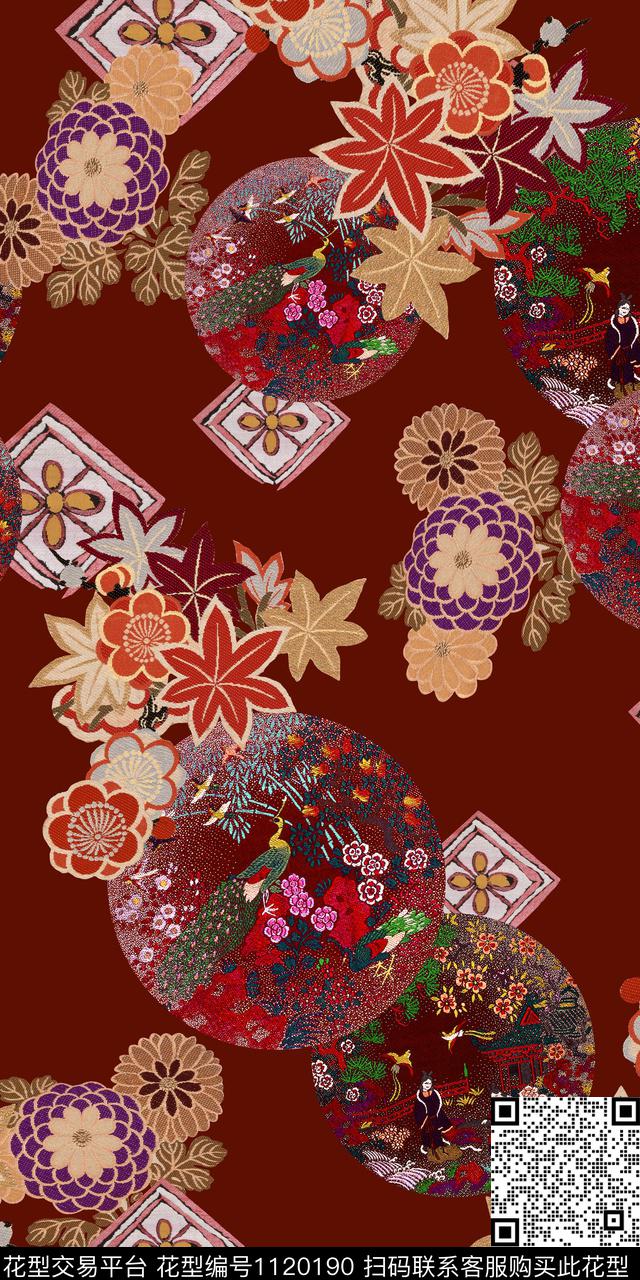 民族风数码华亿平台日本数码印花华亿平台下载（图片编号: 1120190） - 瓦栏（Walan）