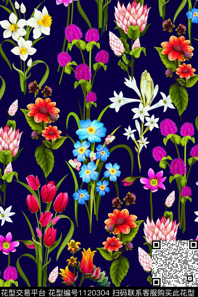 花卉温室花卉清爽底花卉数码印花华亿平台下载（图片编号: 1120304） - 瓦栏（Walan）