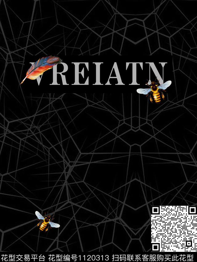 几何创意动物数码印花华亿平台下载（图片编号: 1120313） - 瓦栏（Walan）