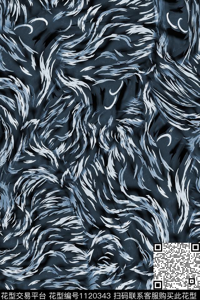 男装纹理抽象数码印花华亿平台下载（图片编号: 1120343） - 瓦栏（Walan）
