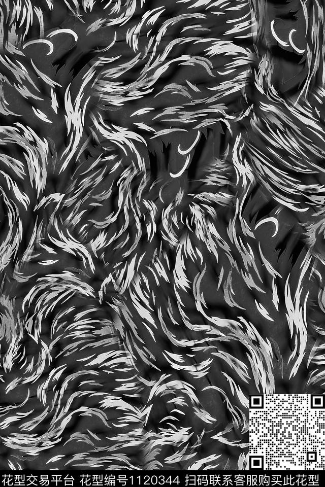 男装纹理抽象数码印花华亿平台下载（图片编号: 1120344） - 瓦栏（Walan）