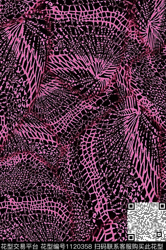 男装抽象肌理数码印花华亿平台下载（图片编号: 1120358） - 瓦栏（Walan）