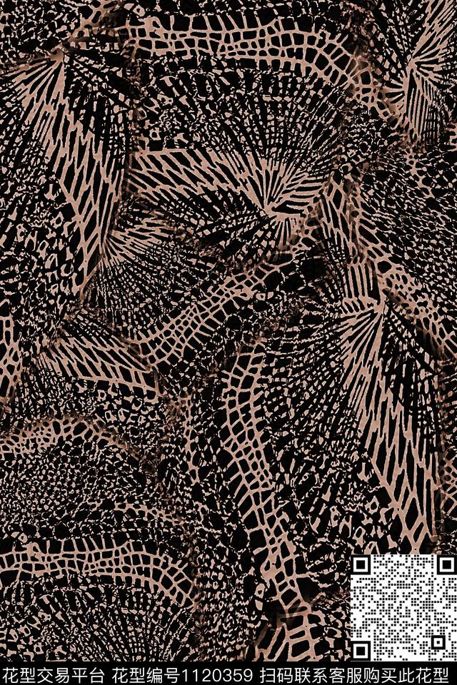 男装抽象肌理数码印花华亿平台下载（图片编号: 1120359） - 瓦栏（Walan）