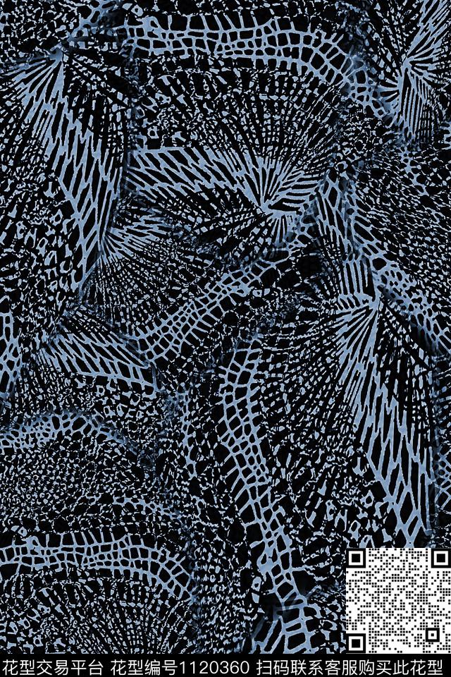 男装抽象肌理数码印花华亿平台下载（图片编号: 1120360） - 瓦栏（Walan）