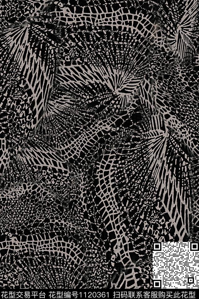 男装抽象肌理数码印花华亿平台下载（图片编号: 1120361） - 瓦栏（Walan）