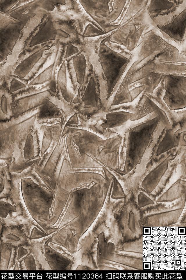 男装纹理抽象数码印花华亿平台下载（图片编号: 1120364） - 瓦栏（Walan）