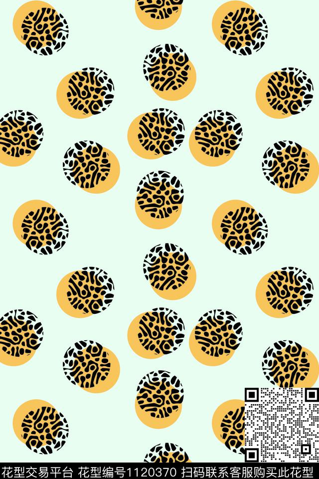 抽象素雅时尚数码印花华亿平台下载（图片编号: 1120370） - 瓦栏（Walan）