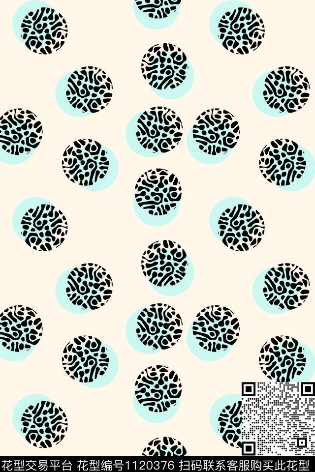 抽象素雅时尚数码印花华亿平台下载（图片编号: 1120376） - 瓦栏（Walan）