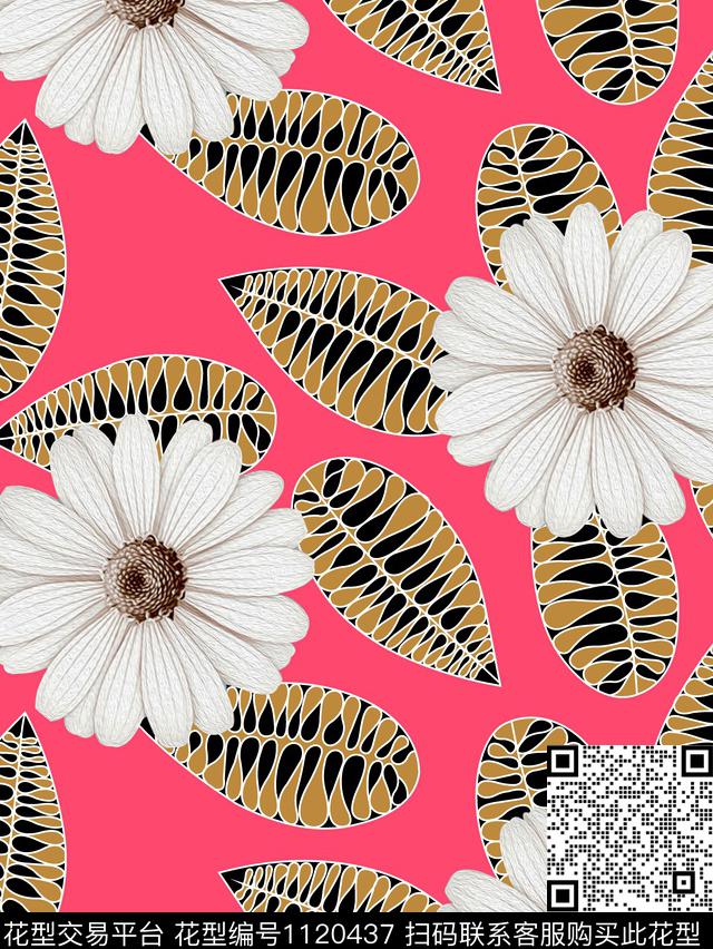 热带华亿平台秋冬华亿平台热带花夲数码印花华亿平台下载（图片编号: 1120437） - 瓦栏（Walan）