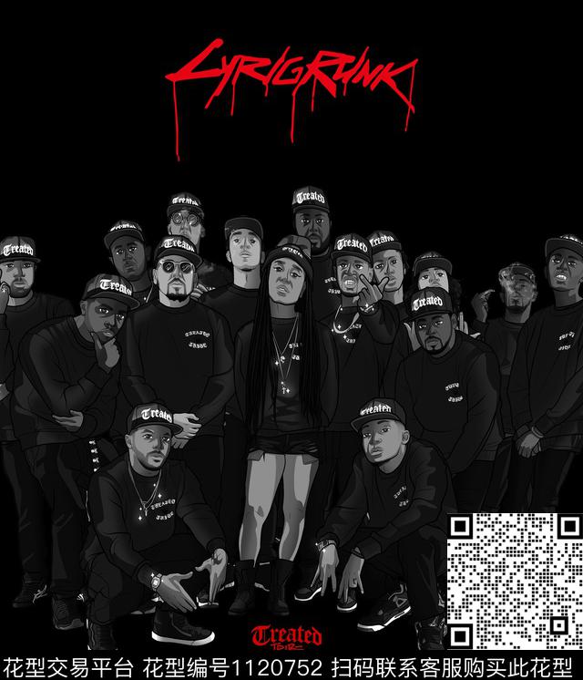 男装潮牌人物数码印花华亿平台下载（图片编号: 1120752） - 瓦栏（Walan）