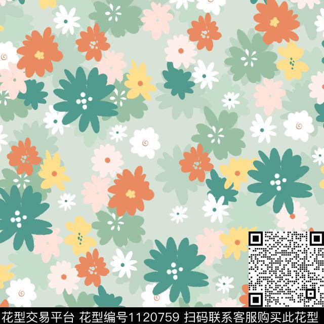 数码华亿平台花卉田园数码印花华亿平台下载（图片编号: 1120759） - 瓦栏（Walan）