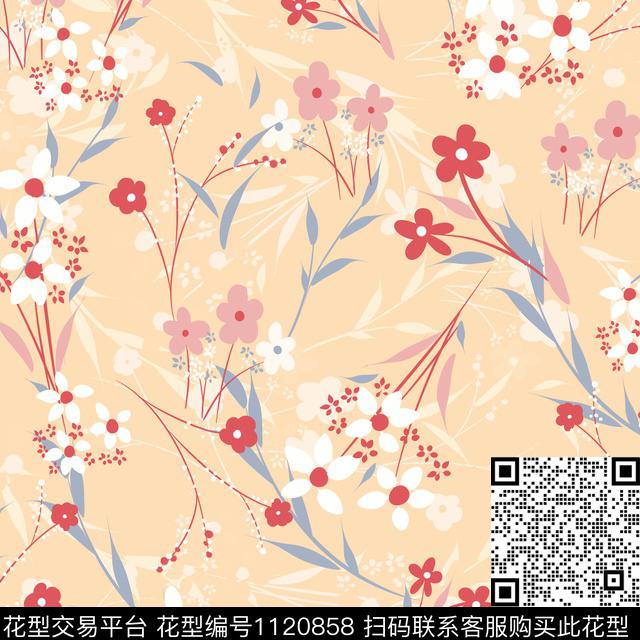 数码华亿平台花卉田园数码印花华亿平台下载（图片编号: 1120858） - 瓦栏（Walan）