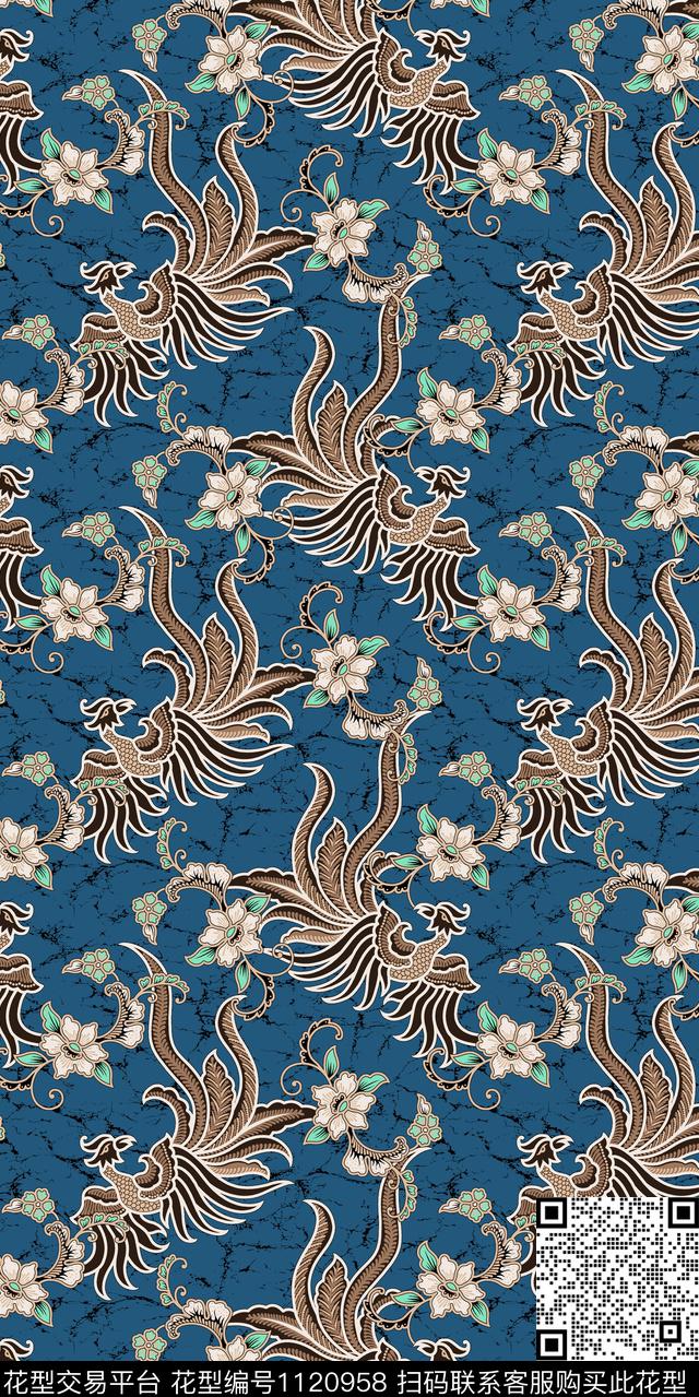 抽象数码华亿平台花卉数码印花华亿平台下载（图片编号: 1120958） - 瓦栏（Walan）