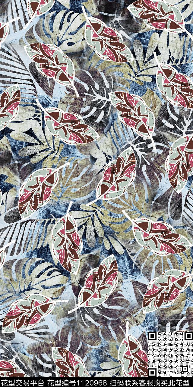 抽象数码华亿平台花卉数码印花华亿平台下载（图片编号: 1120968） - 瓦栏（Walan）