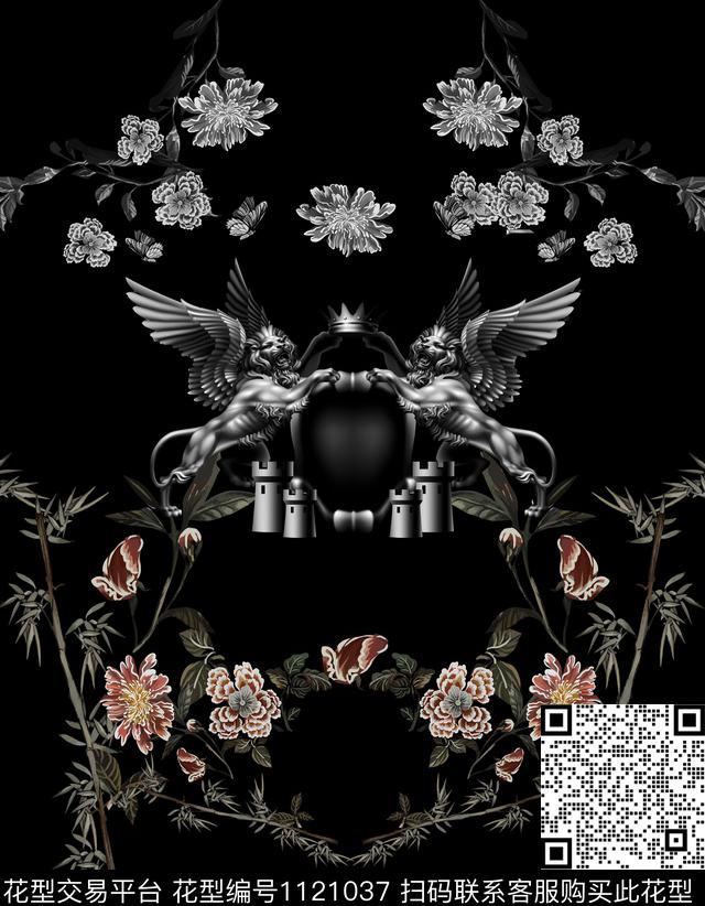 男装抽象数码华亿平台数码印花华亿平台下载（图片编号: 1121037） - 瓦栏（Walan）