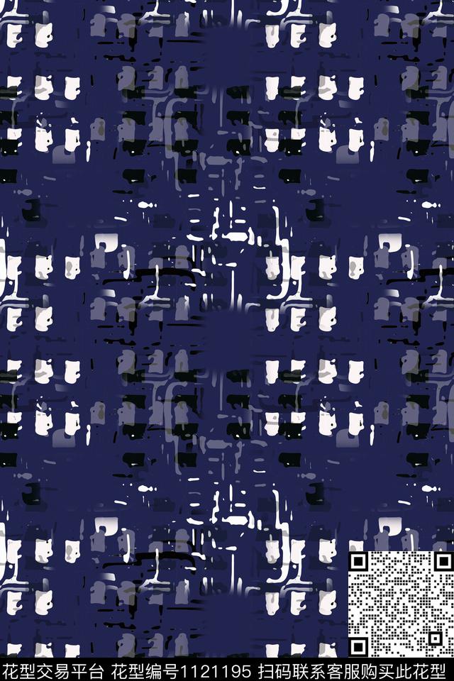 几何精致几何手绘线条笔触数码印花华亿平台下载（图片编号: 1121195） - 瓦栏（Walan）