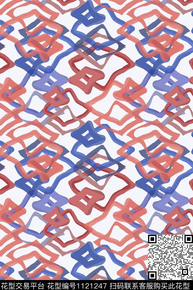 几何精致几何菱形条纹传统印花华亿平台下载（图片编号: 1121247） - 瓦栏（Walan）