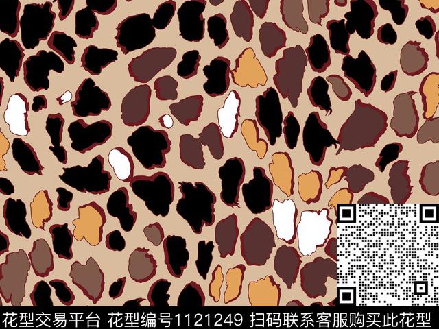 休闲抽象动物纹传统印花华亿平台下载（图片编号: 1121249） - 瓦栏（Walan）