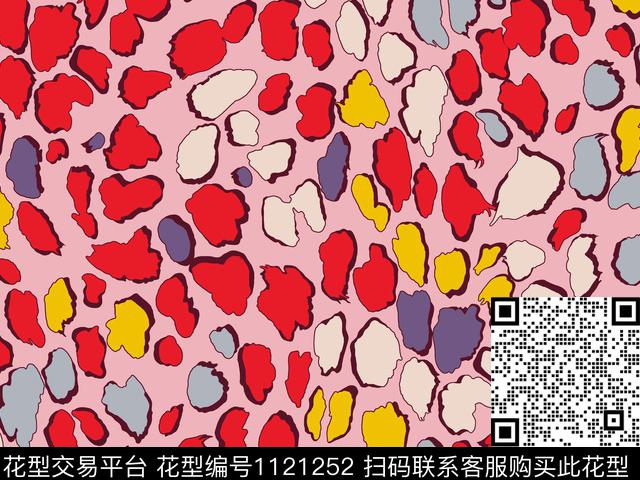 休闲抽象动物纹传统印花华亿平台下载（图片编号: 1121252） - 瓦栏（Walan）