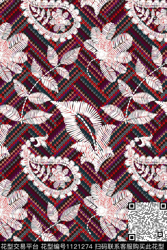 数码华亿平台佩斯利民族风数码印花华亿平台下载（图片编号: 1121274） - 瓦栏（Walan）