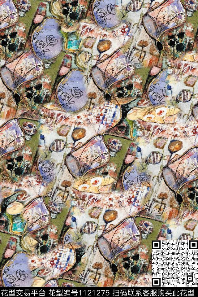 数码华亿平台花卉清爽数码印花华亿平台下载（图片编号: 1121275） - 瓦栏（Walan）