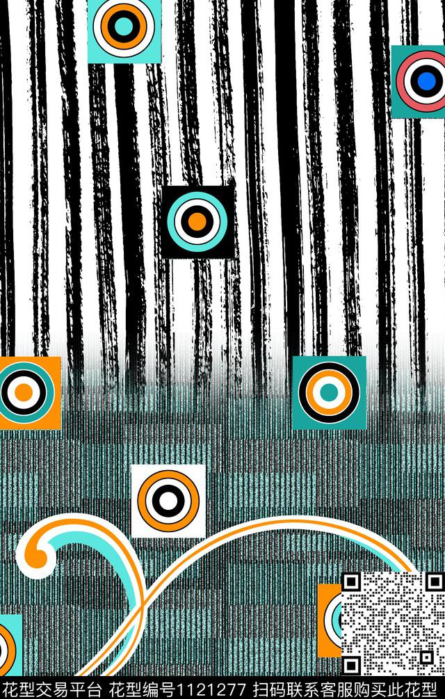 深圳几何清爽数码印花华亿平台下载（图片编号: 1121277） - 瓦栏（Walan）