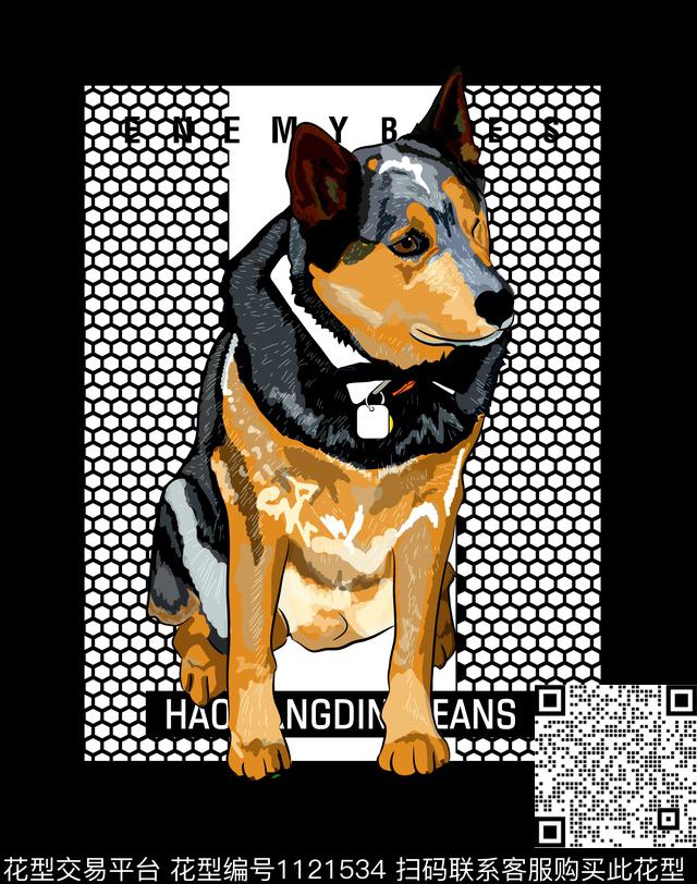 男装抽象潮牌数码印花华亿平台下载（图片编号: 1121534） - 瓦栏（Walan）