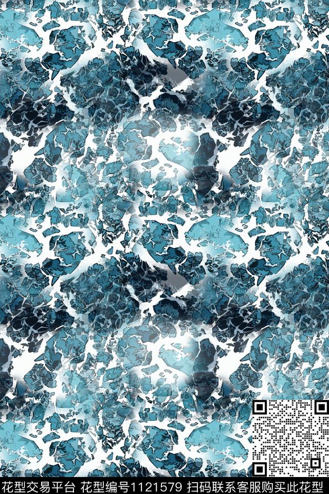 抽象径庭迷彩渐变色彩数码印花华亿平台下载（图片编号: 1121579） - 瓦栏（Walan）