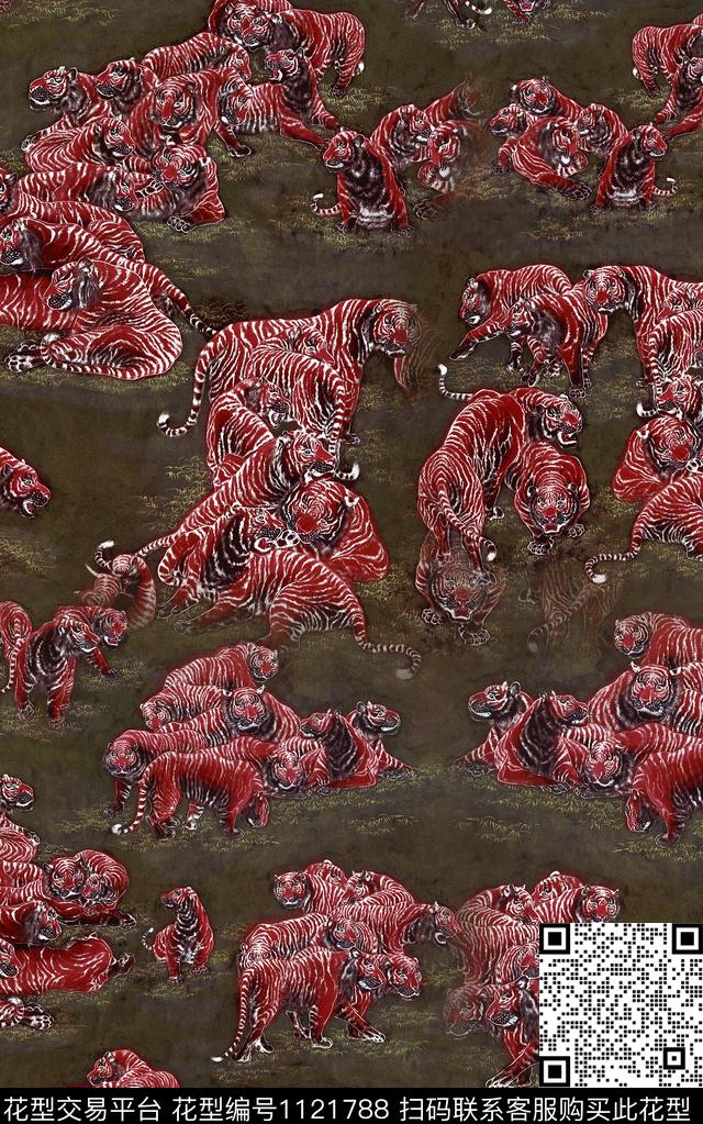 棉麻中国风中老年数码印花华亿平台下载（图片编号: 1121788） - 瓦栏（Walan）