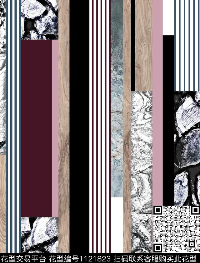 格子抽象几何数码印花华亿平台下载（图片编号: 1121823） - 瓦栏（Walan）