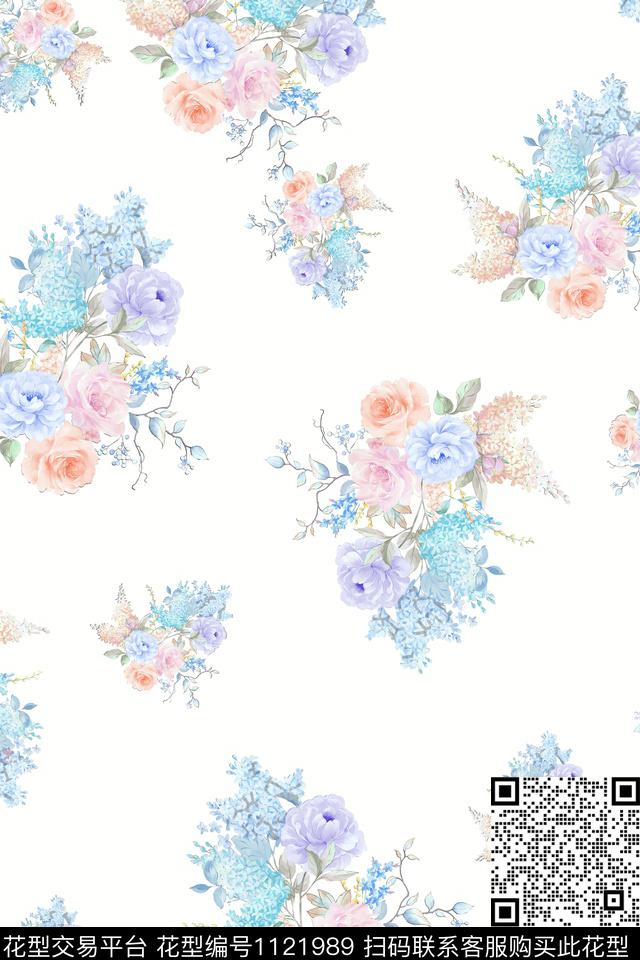 数码华亿平台满版散花小碎花数码印花华亿平台下载（图片编号: 1121989） - 瓦栏（Walan）